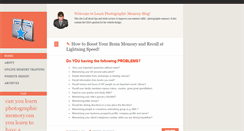 Desktop Screenshot of learnphotographicmemory.com